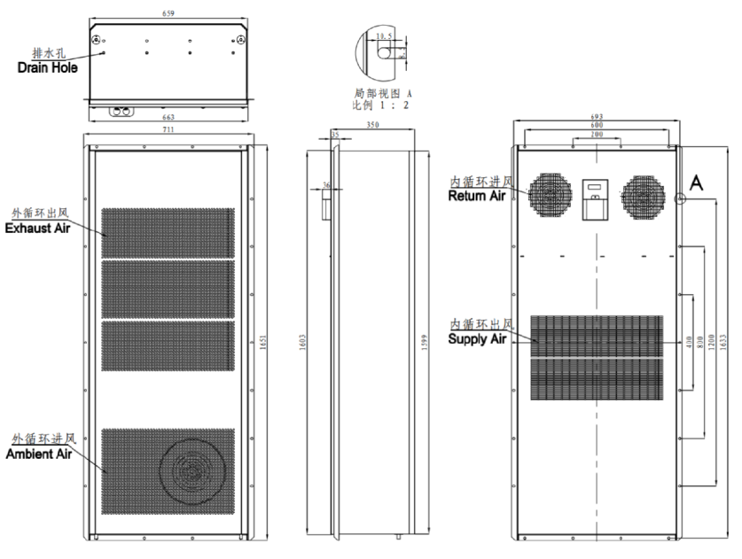 空调热交换尺寸
